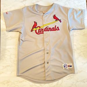 20328 Majestic St Louis Cardinals ALBERT PUJOLS Baseball Jersey GRAY ( Classic )